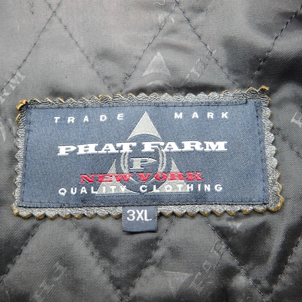 楽天市場】PHATFARM 90s ALL LEATHER JACKET BLACK サイズ3XL ファット