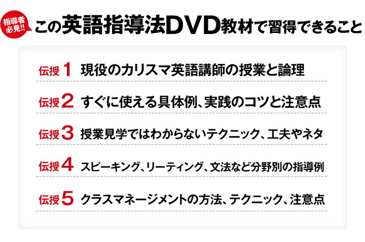 楽天市場】【英語の教え方 DVD】 カリスマ講師による英語指導法教材