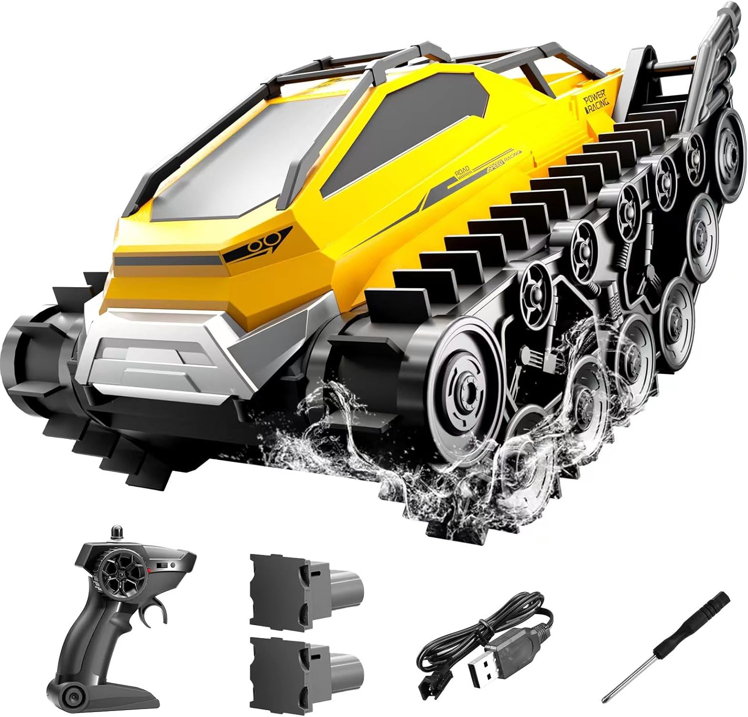 楽天市場】水陸両用 ラジコンカー キャタピラー 戦車 子供向け 人気