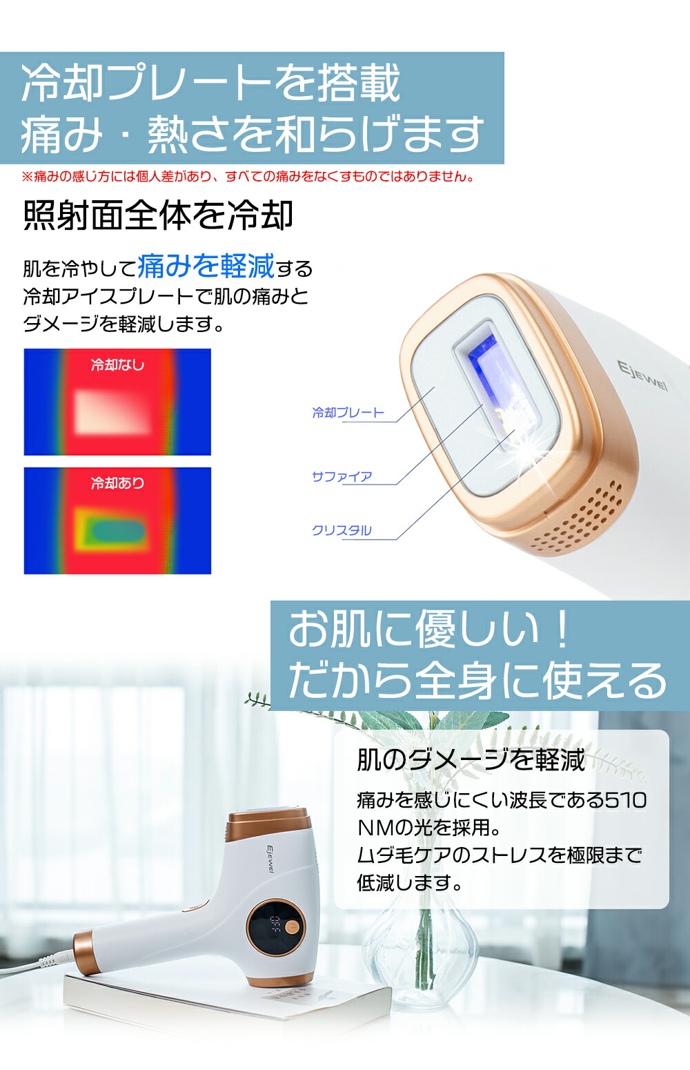 楽天市場】☆特別価格86％OFF+SS限定クーポン！ Ejewel 脱毛器 脱毛機