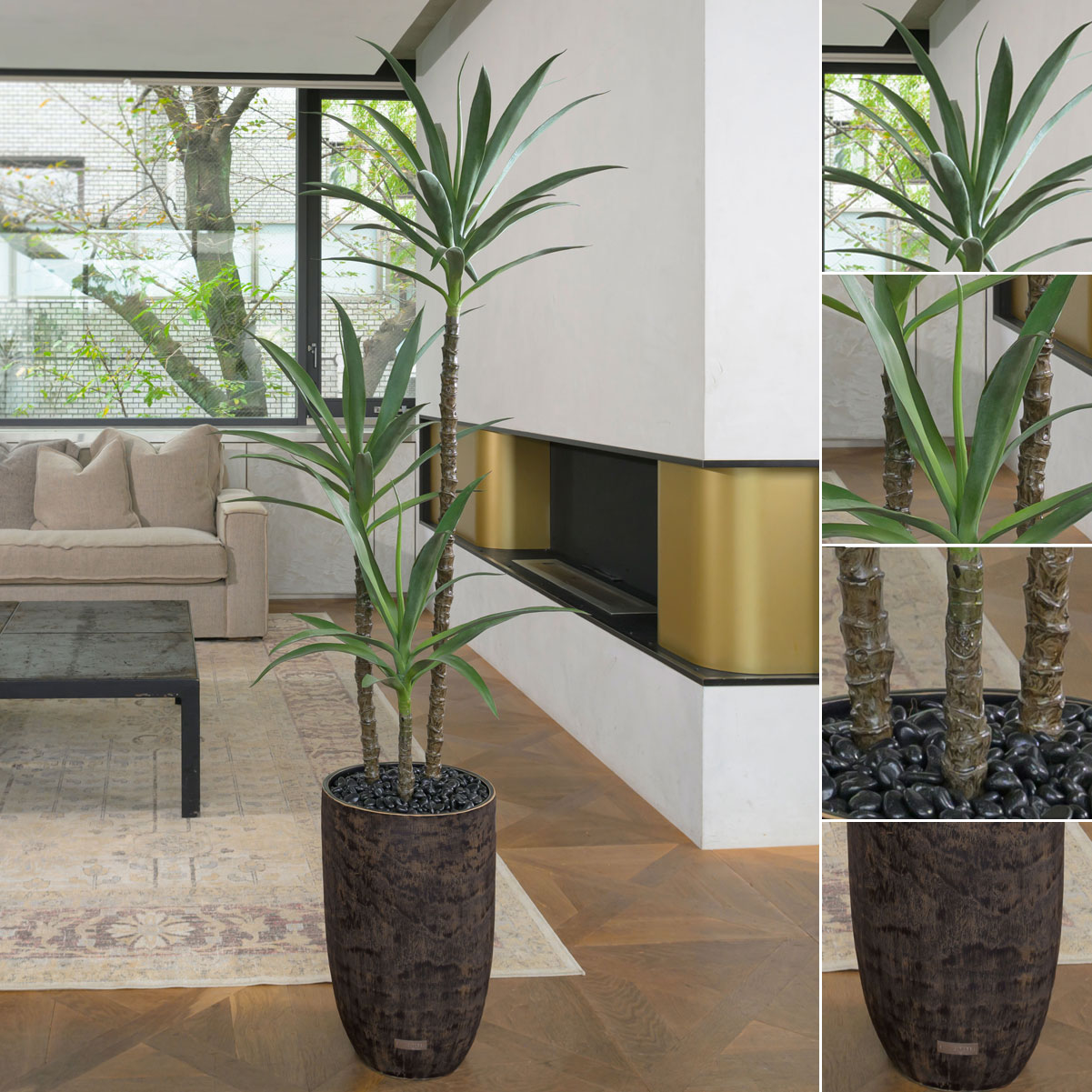 楽天市場】観葉植物 ユッカラン4L 造花 インテリア おしゃれ 大型