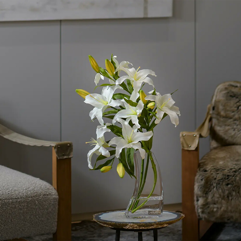楽天市場】造花 百合 ユリ カサブランカ5L インテリア アレンジメント