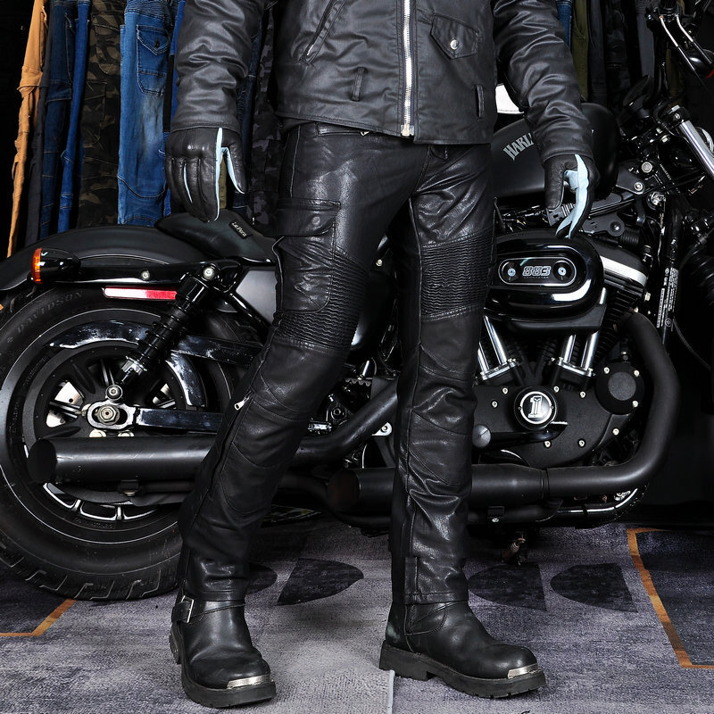 楽天市場】バイク用レザーパンツ メンズ 革パンツ ライディングパンツ