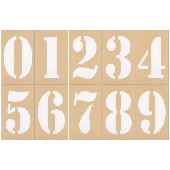 楽天市場】ステンシルシート 数字 駐車場 ステンシルプレート ジョー