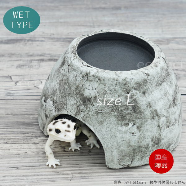 楽天市場】爬虫類 ウェット シェルター レオパ ホワイト Lサイズ 白