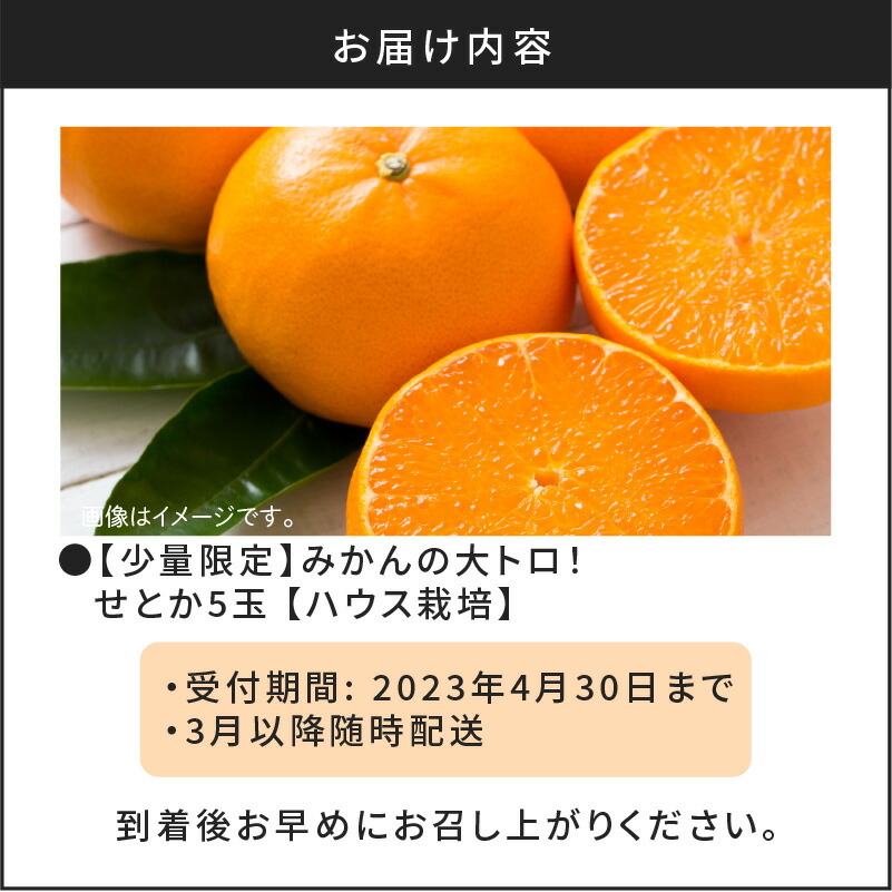 楽天市場】【ふるさと納税】令和5年4月30日までの申込限定 せとか 5玉
