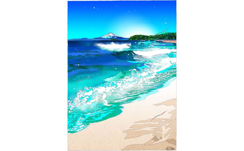 楽天市場】【ふるさと納税】版画 鈴木英人版画 「ハーフマイル ビーチ