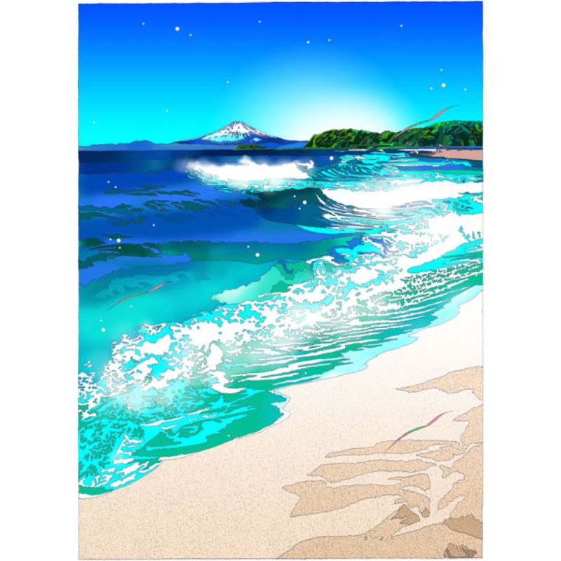 楽天市場】【ふるさと納税】版画 鈴木英人版画 「ハーフマイル ビーチ