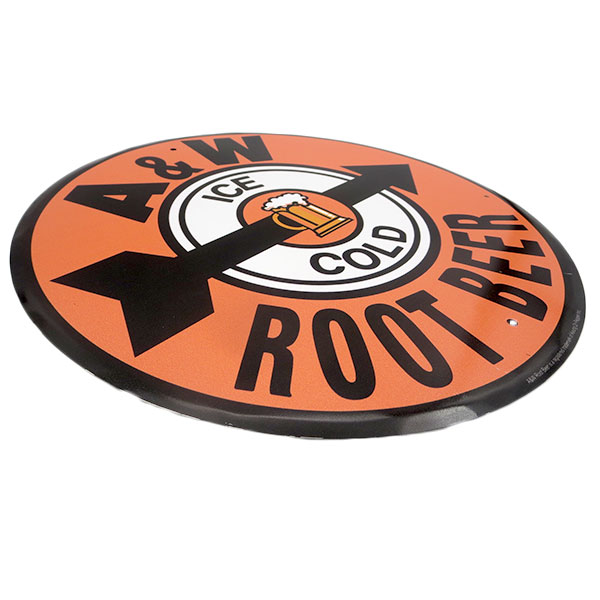 楽天市場】ラウンド ブリキ看板 エイアンドダブリュ ビール メタル