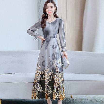 楽天市場】大花柄 ワンピース レディース 送料無料 バイカラー