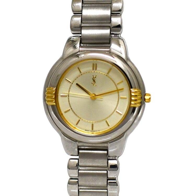 楽天市場】【送料無料】 イヴ サンローラン 腕時計 ゴールド シルバー