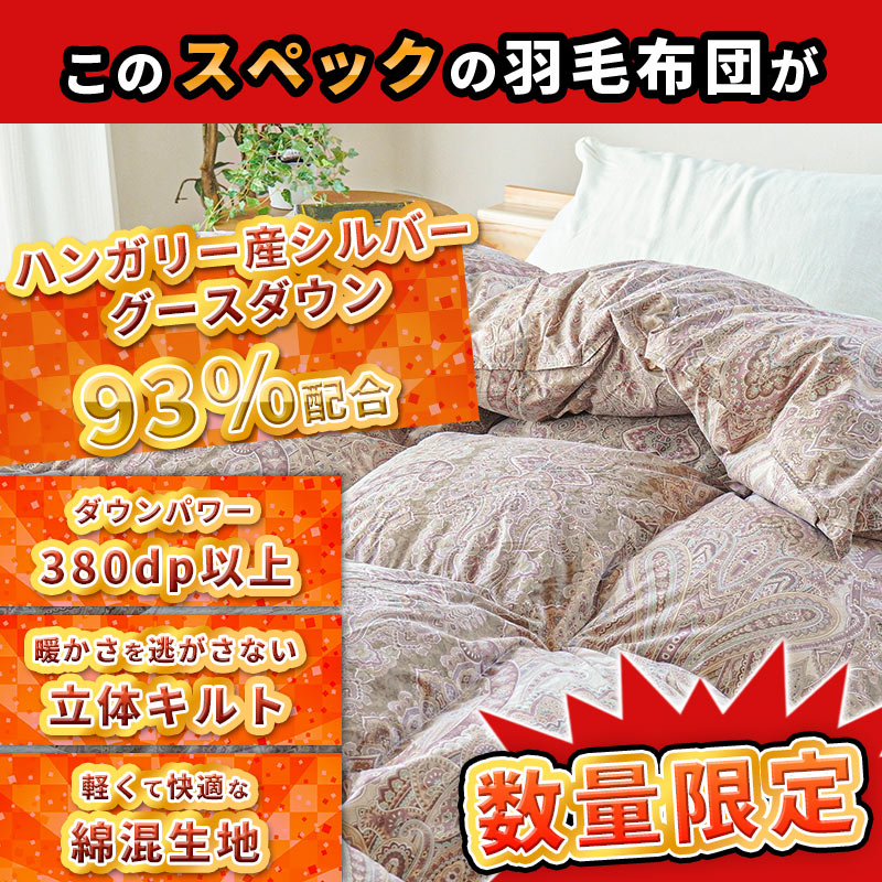 楽天市場】【3/1限定！クーポンで11％OFF】羽毛布団 シングル グース93
