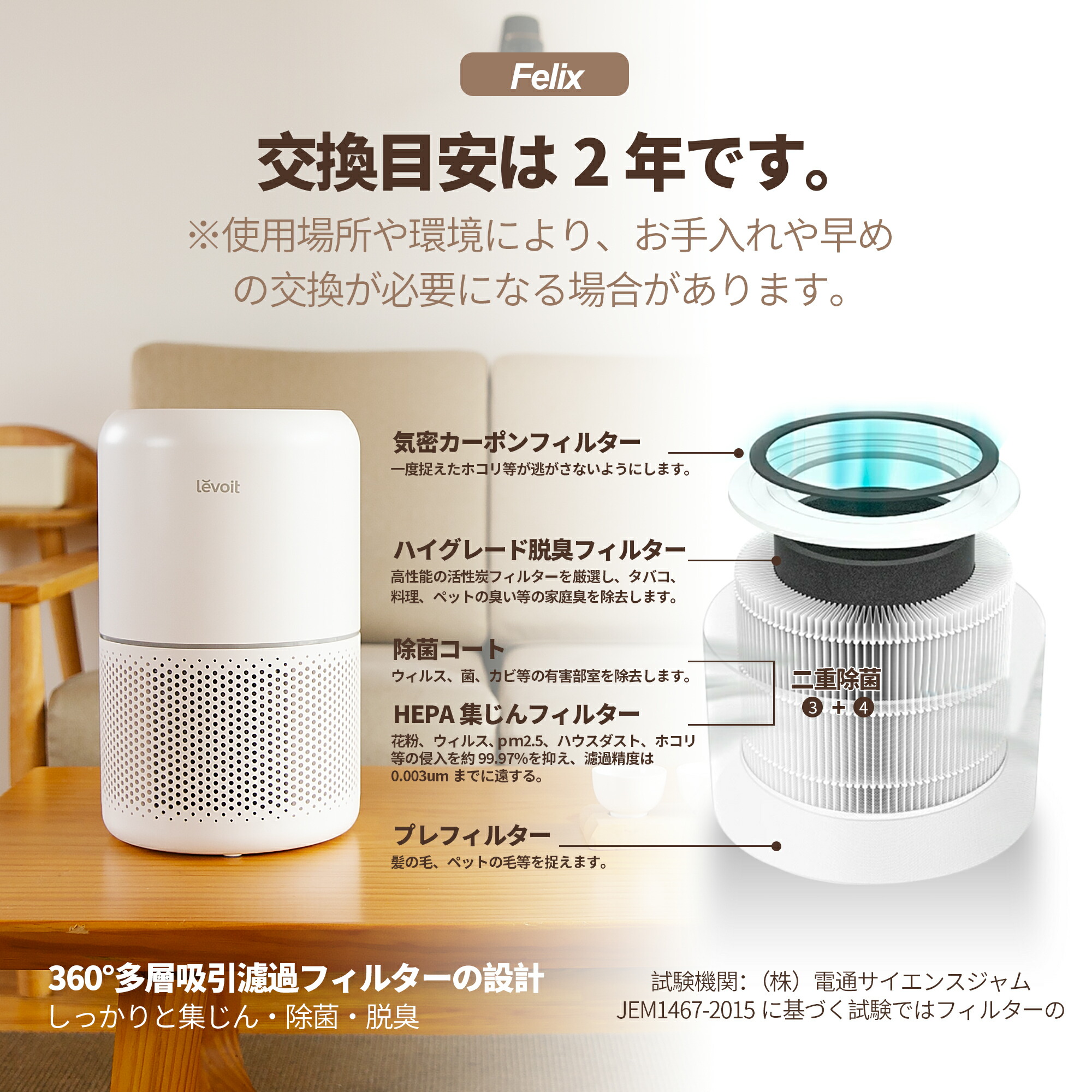 楽天市場】空気清浄機 タバコ levoit core300 コンパクト ウィルス