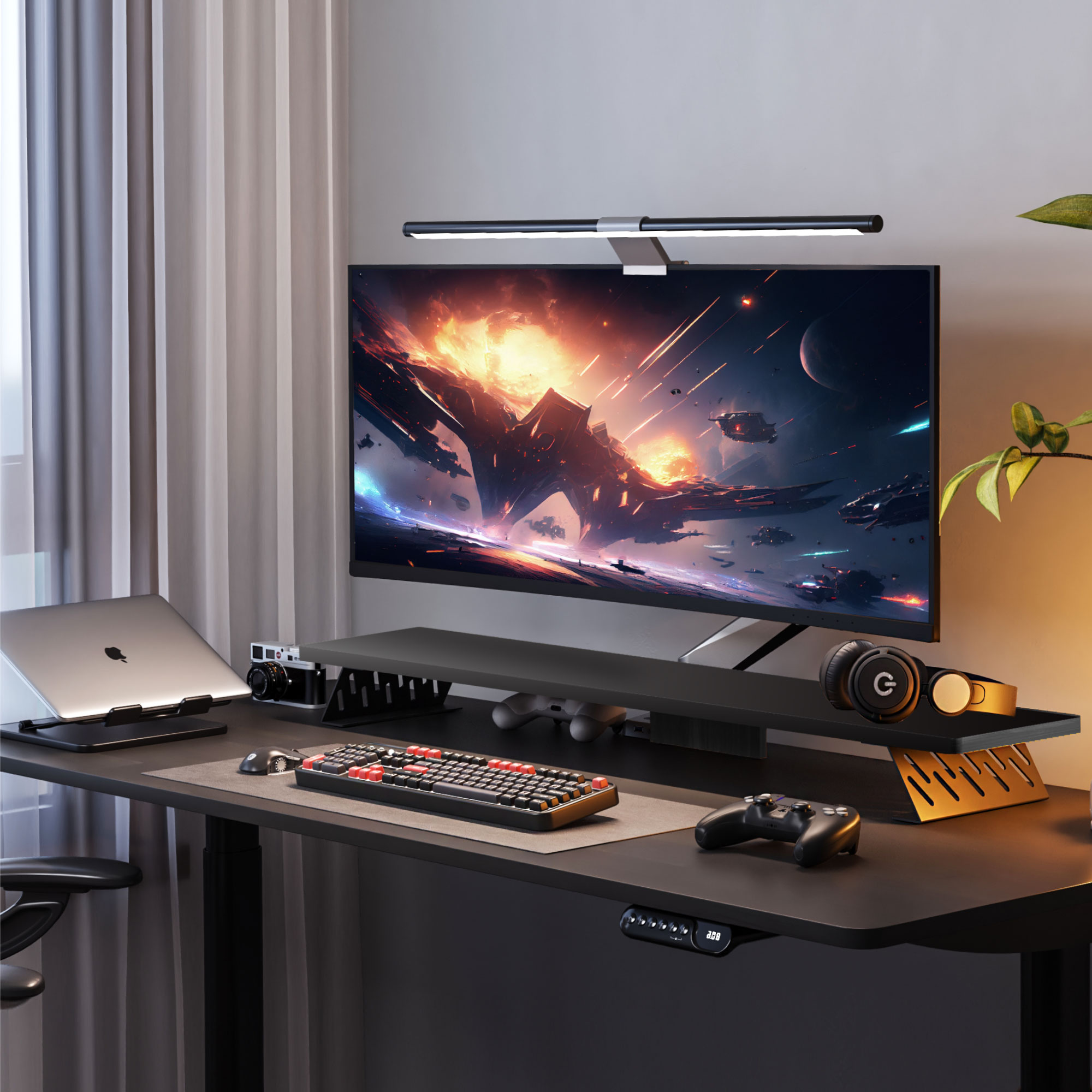 楽天市場】Fenge モニター台 卓上 モニタースタンド デスクシェルフ