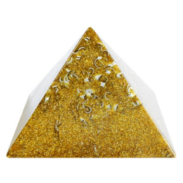 楽天市場】ピラミッドオブジェ（ゴールド） 《ボヘミアンオルゴナイト