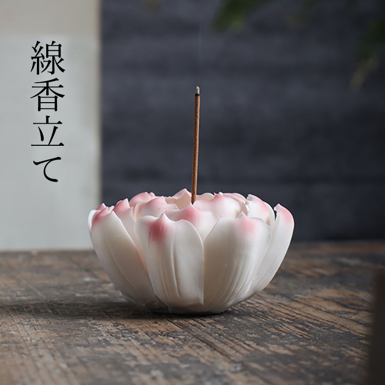 楽天市場】【送料無料】美しい蓮の花 お香 線香立て 蓮 蓮華 お香立て