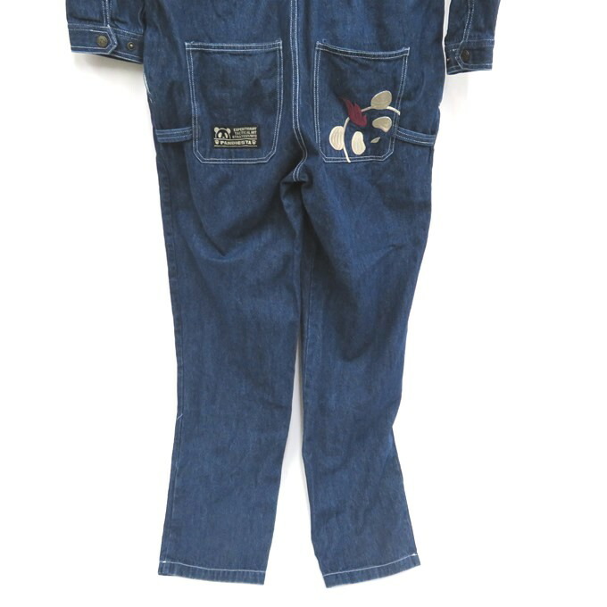 ☆美品☆ PANDIESTA JAPAN ツナギ デニム ヒッコリー デカロゴ 楽天
