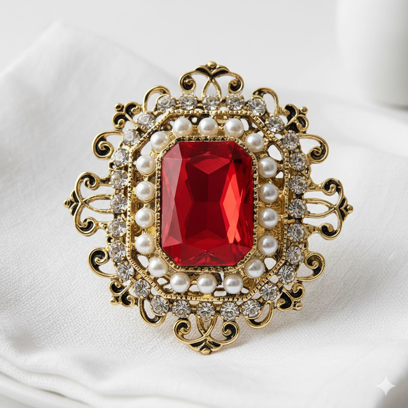 楽天市場】送料無料 1000円ポッキリ ブローチ 宝石 クリスタル ライン