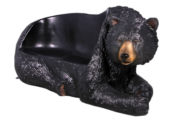 楽天市場】FRPアニマルオブジェ 黒クマのベンチ置物 動物 熊 くま