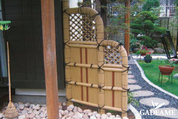 楽天市場】袖垣 玉袖親子垣 H1750 W1050 グローベン 人工竹 丈夫