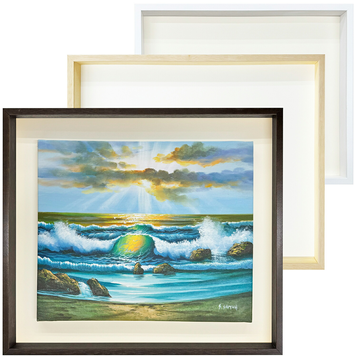 楽天市場】油絵額縁 アートボックス35 アクリル付/220×273(F3)/裏板寸