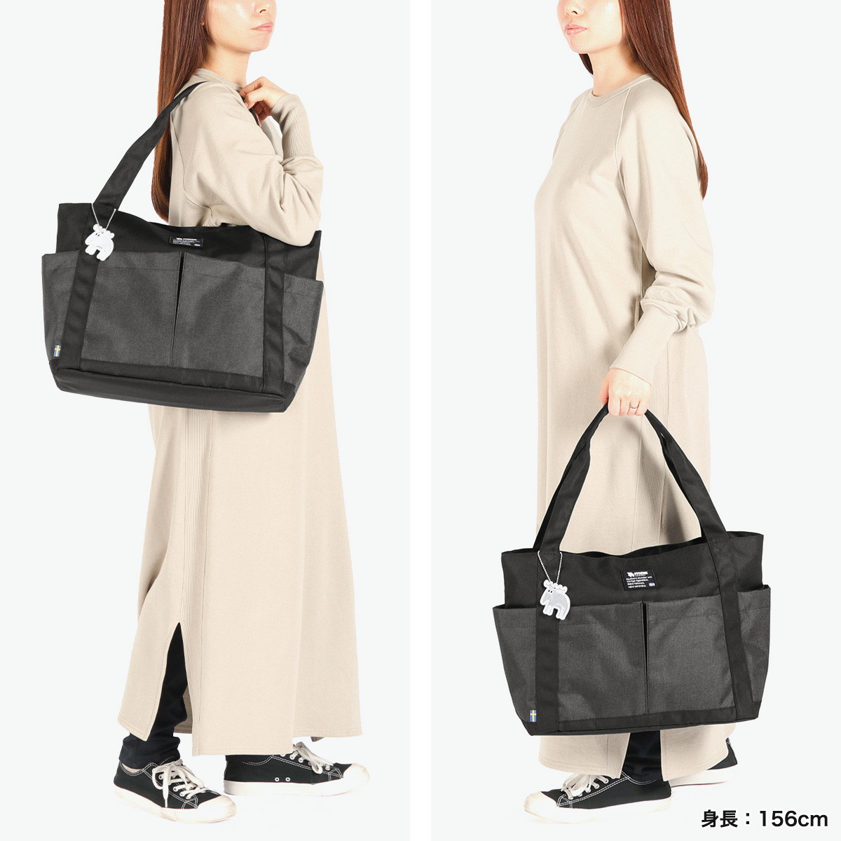 モコモコ☆ 6ポケットマザーズバッグ＆ヌビフリルトートバッグLarge