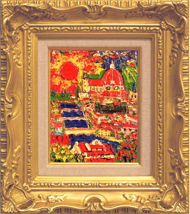 楽天市場】鈴木マサハル 「 フィレンツェ 」 油絵 ・ 油彩画 0号 ( F0