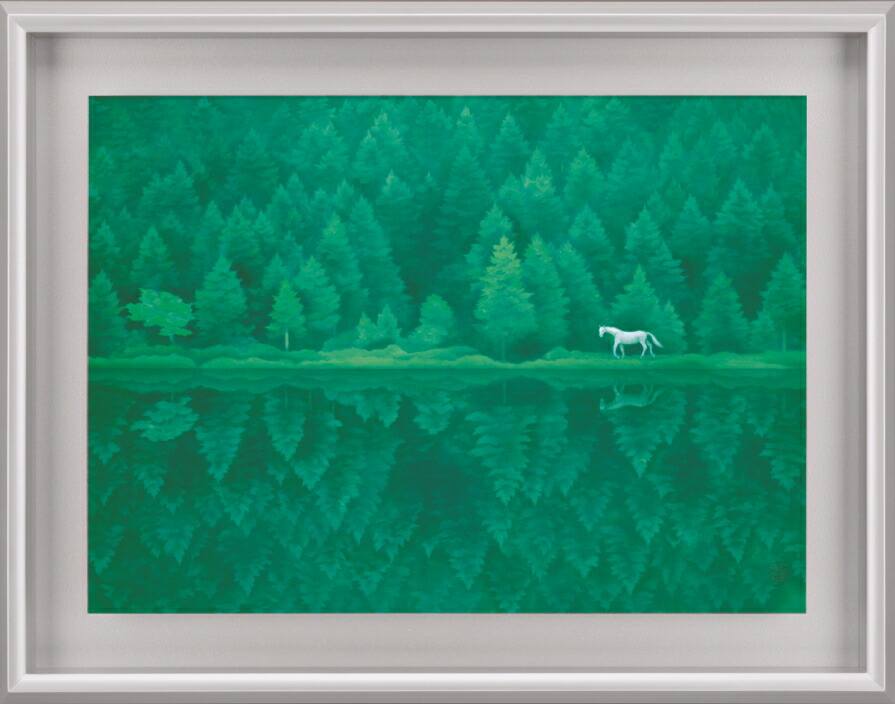 楽天市場】遠山幸男『緑景』日本画 P10（10号） : 内田画廊