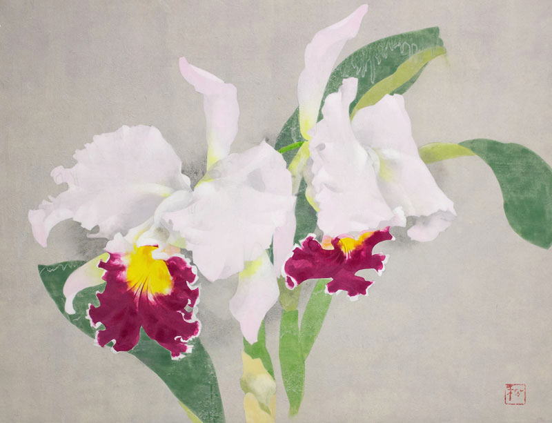 楽天市場】松岡政信 「 華麗 」 日本画 P10 ( 10号 )【中古】 : 内田画廊