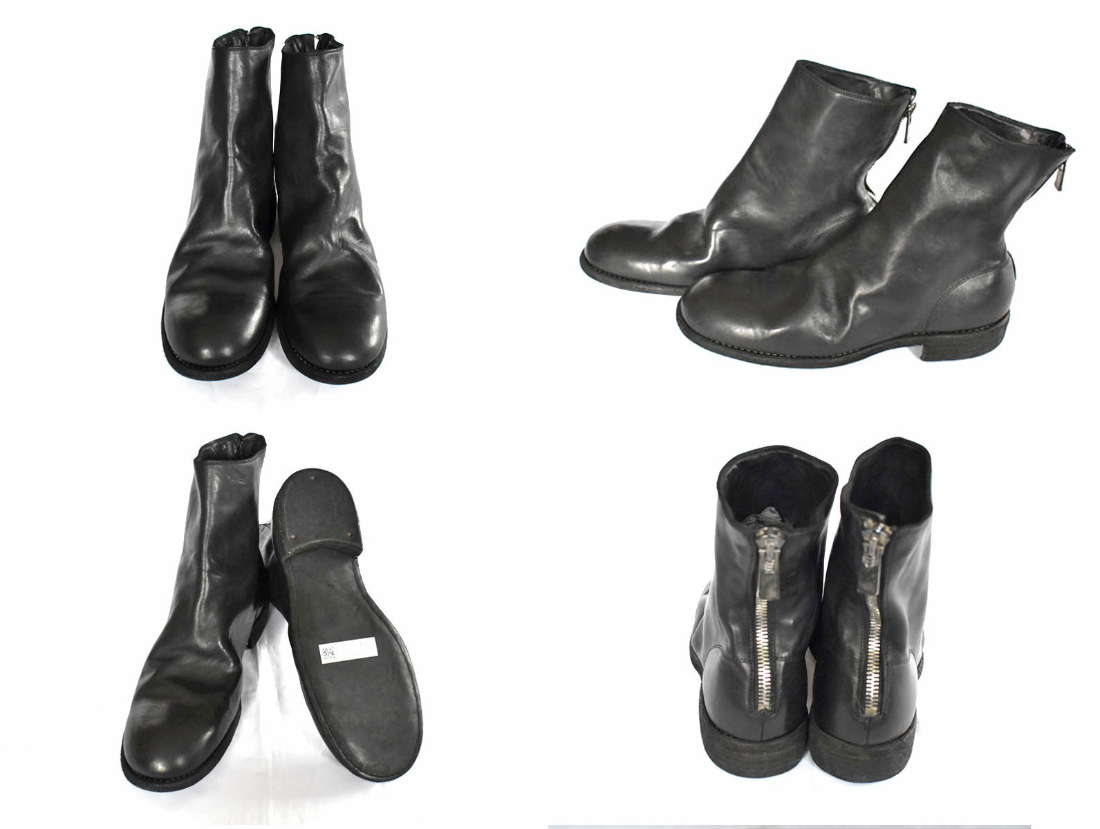 楽天市場】GUIDI グイディ BACK ZIP BOOT SOLE LEATER/バックジップ