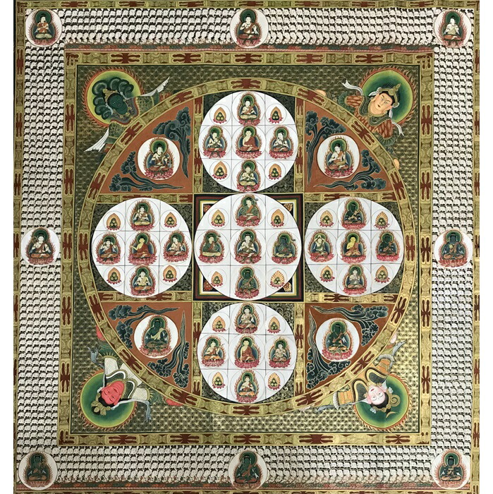 楽天市場】原図曼荼羅 両界曼荼羅図金剛界 (復元図) 肉筆仏画 送料無料