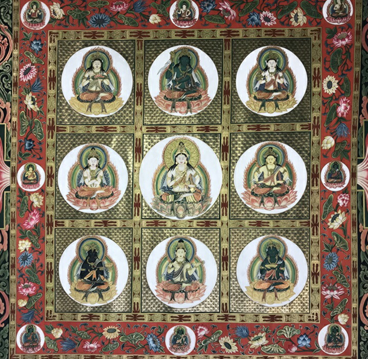 楽天市場】原図曼荼羅 両界曼荼羅図金剛界 (復元図) 肉筆仏画 送料無料