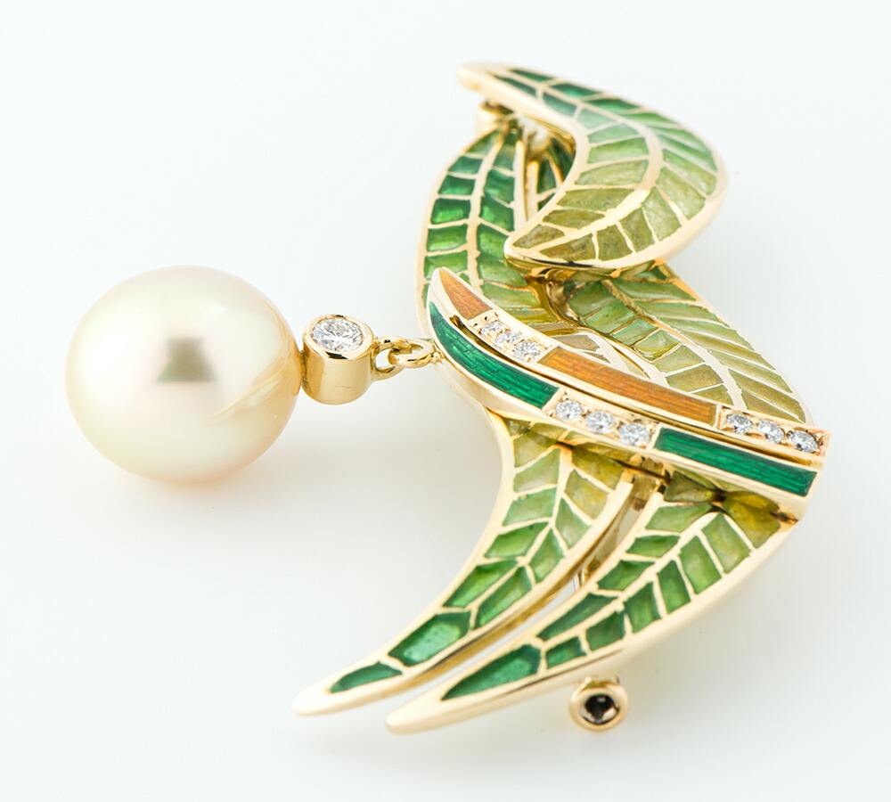 楽天市場】ミキモト オットークライン 11.6mm リーフモチーフ 白蝶真珠