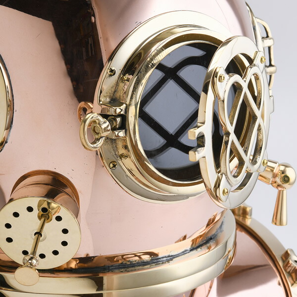 楽天市場】 マリンダイバーズヘルメット 銅 真鍮 マリンインテリア 古