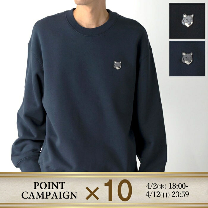 楽天市場】kitsune（カラーネイビー）（スウェット・トレーナー
