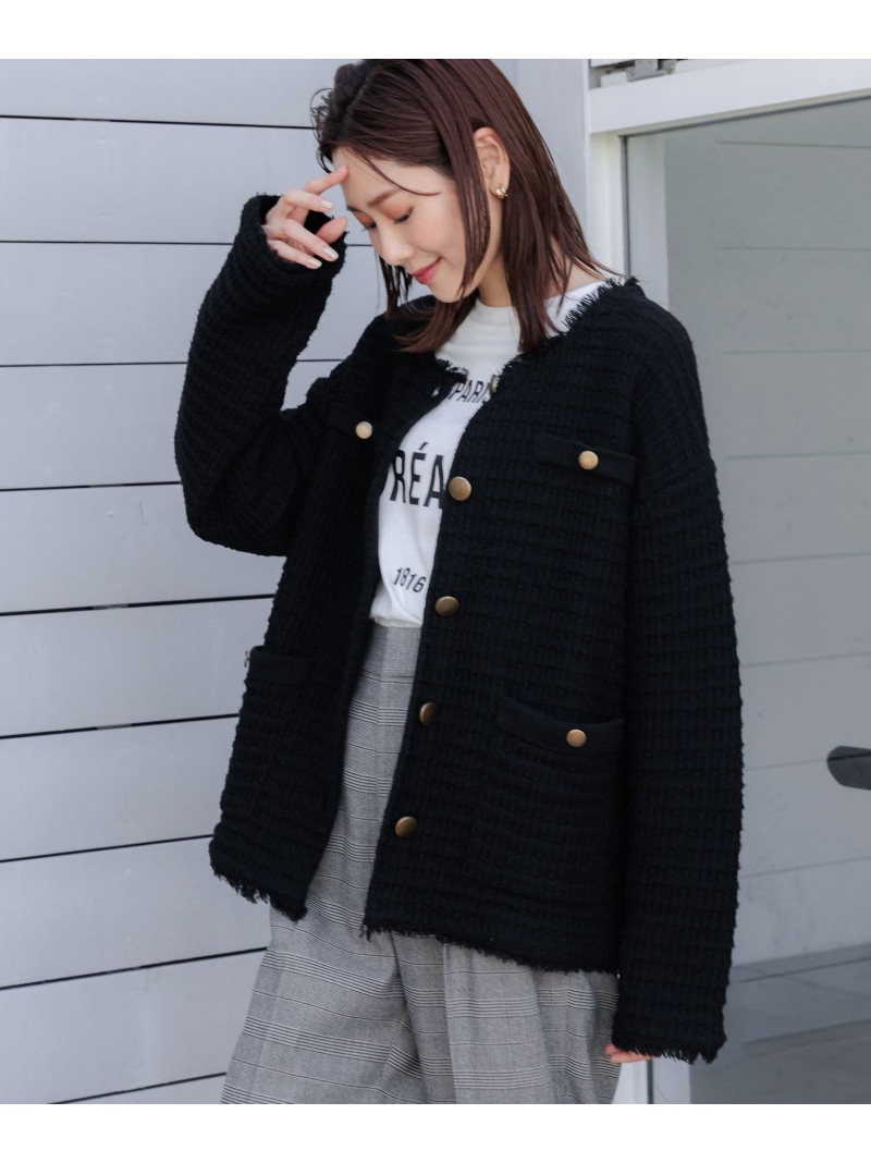 楽天市場】【SALE／20%OFF】ツイードニットカーディガン GLOBAL WORK