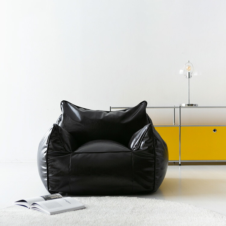 楽天市場】AMBO 一人掛け ビーズソファ 合皮レザー 4色 クリーム