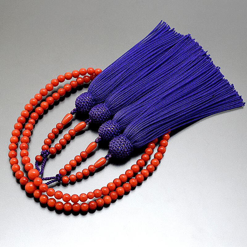 楽天市場】【数珠】女性用108玉数珠『本珊瑚（さんご）』8寸（108玉