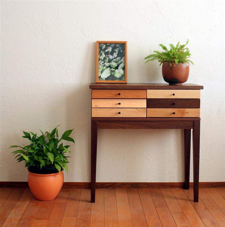 楽天市場】コンソールテーブル コンソールチェスト 80 3段 木製