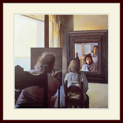 楽天市場】ダリ・「立体鏡的絵画の中のダリとガラ」 : グーピルギャラリー