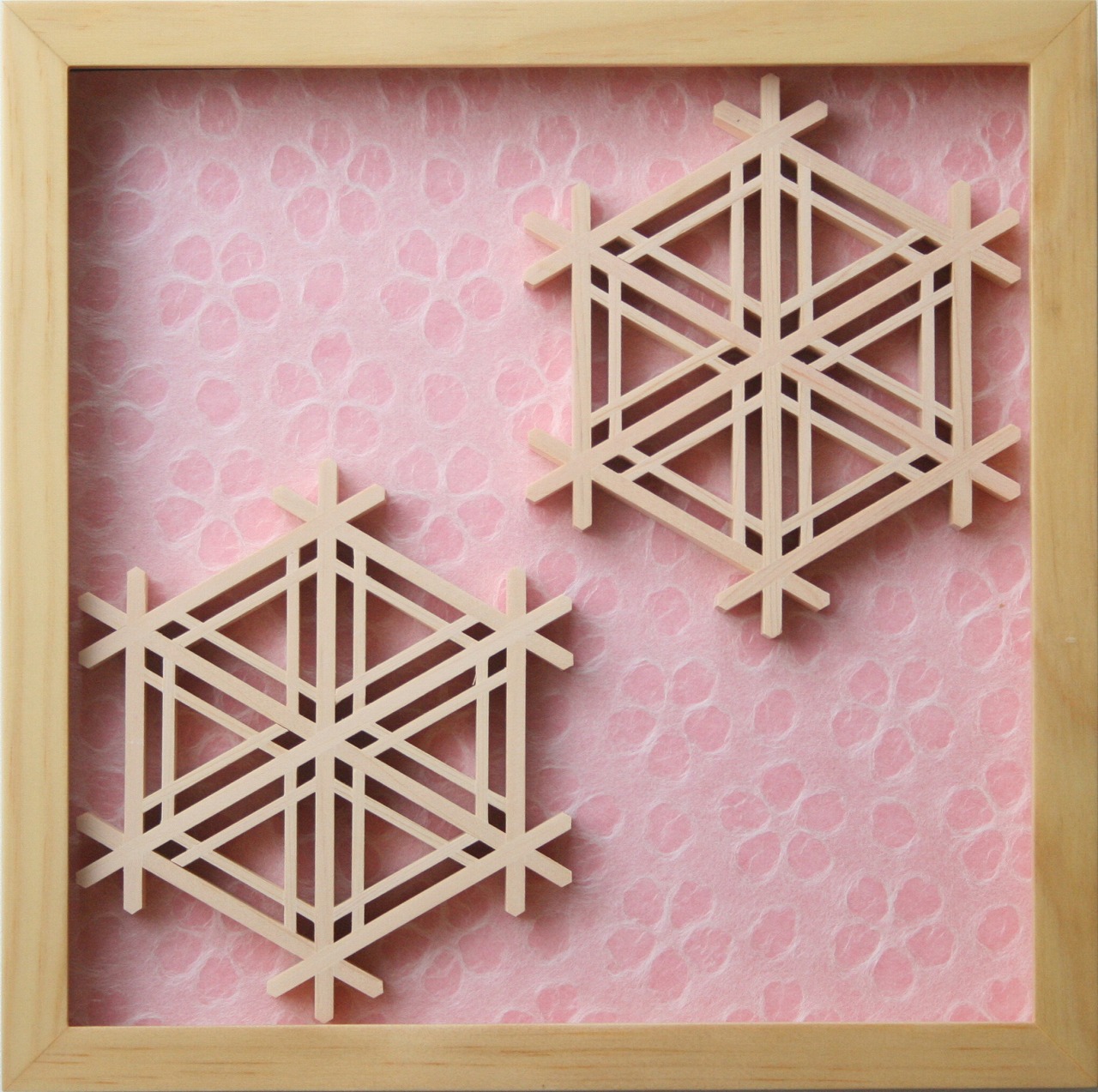 楽天市場】組子の和風ニッチフレーム 【土佐和紙背景 ゴマ柄】お部屋に