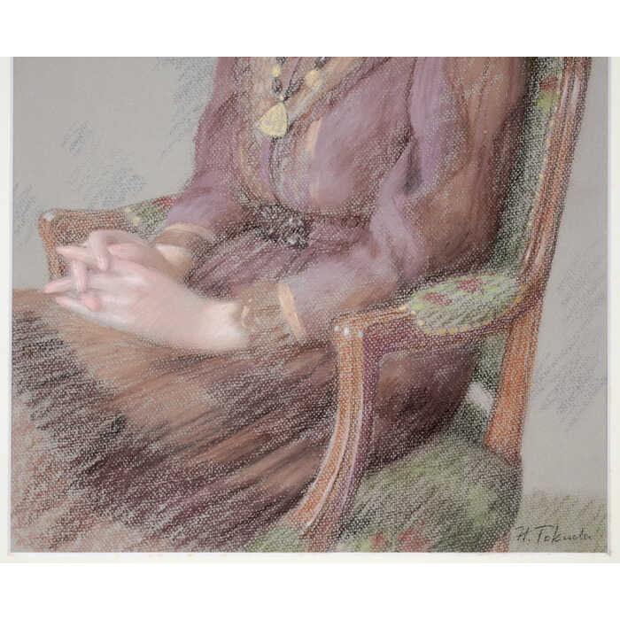 楽天市場】絵画 徳田宏行 パステル画 『女性像』 人物 美人 優しい