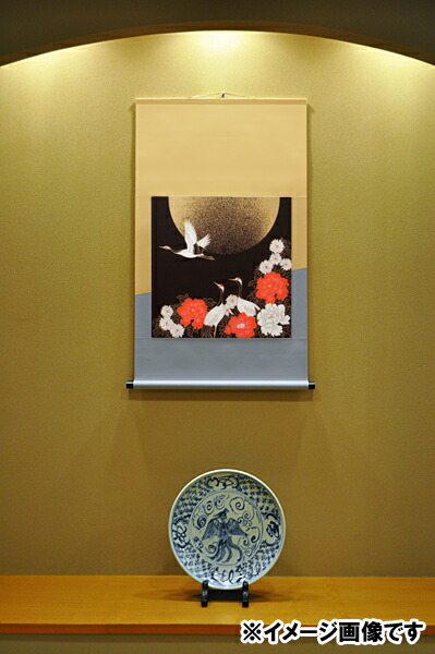 楽天市場】掛け軸 掛軸(かけじく)モダン掛け軸 飛翔鶴デザイン表装