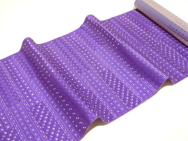 楽天市場】紋八寸名古屋帯 本場筑前 博多織 黒木織物謹製 博多帯 紫地