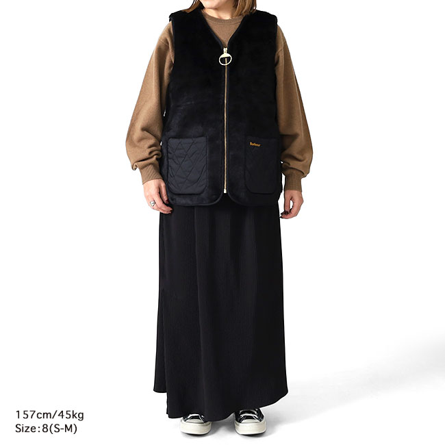 楽天市場】Barbour バブアー フェイクファー ベスト LGI0201 ジレ