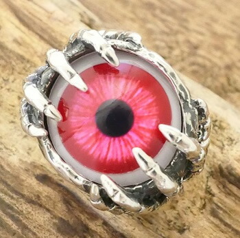 楽天市場】義眼 目玉 リング 指輪 シルバービジュアル系 ゴスロリ