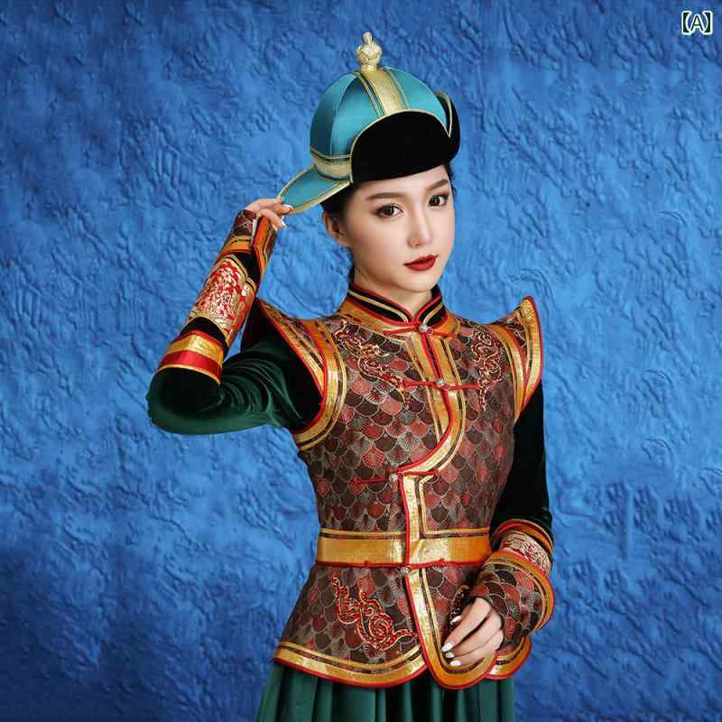 楽天市場】モンゴル 衣装 民族 舞踊 レディース 刺繍 スカート ベスト