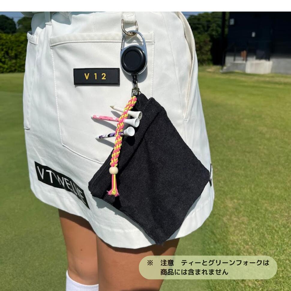 楽天市場】ゴルフティーホルダー 手作り リール式 ピンクと黄色の