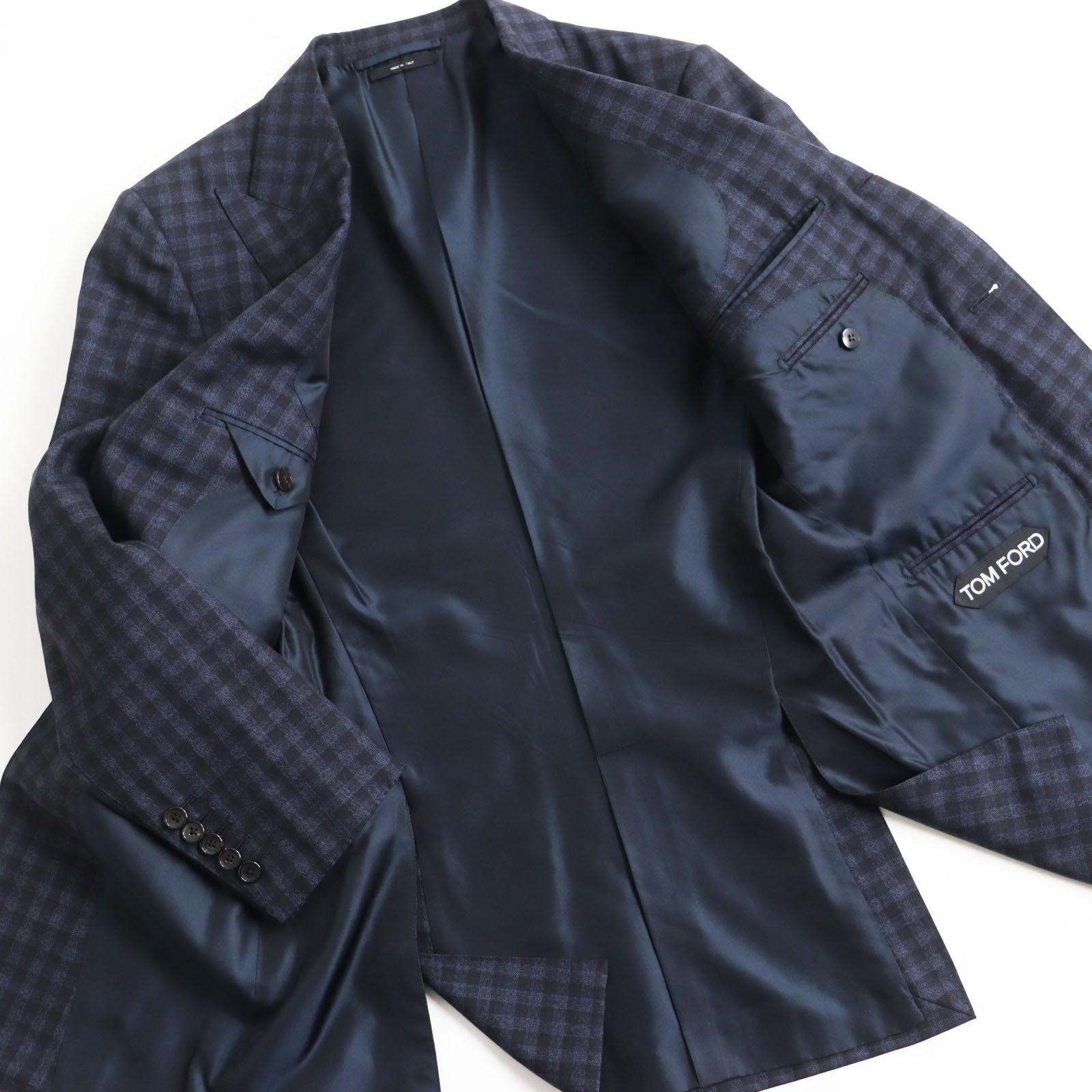 楽天市場】美品 TOM FORD トムフォード 裏地シルク混 チェック柄