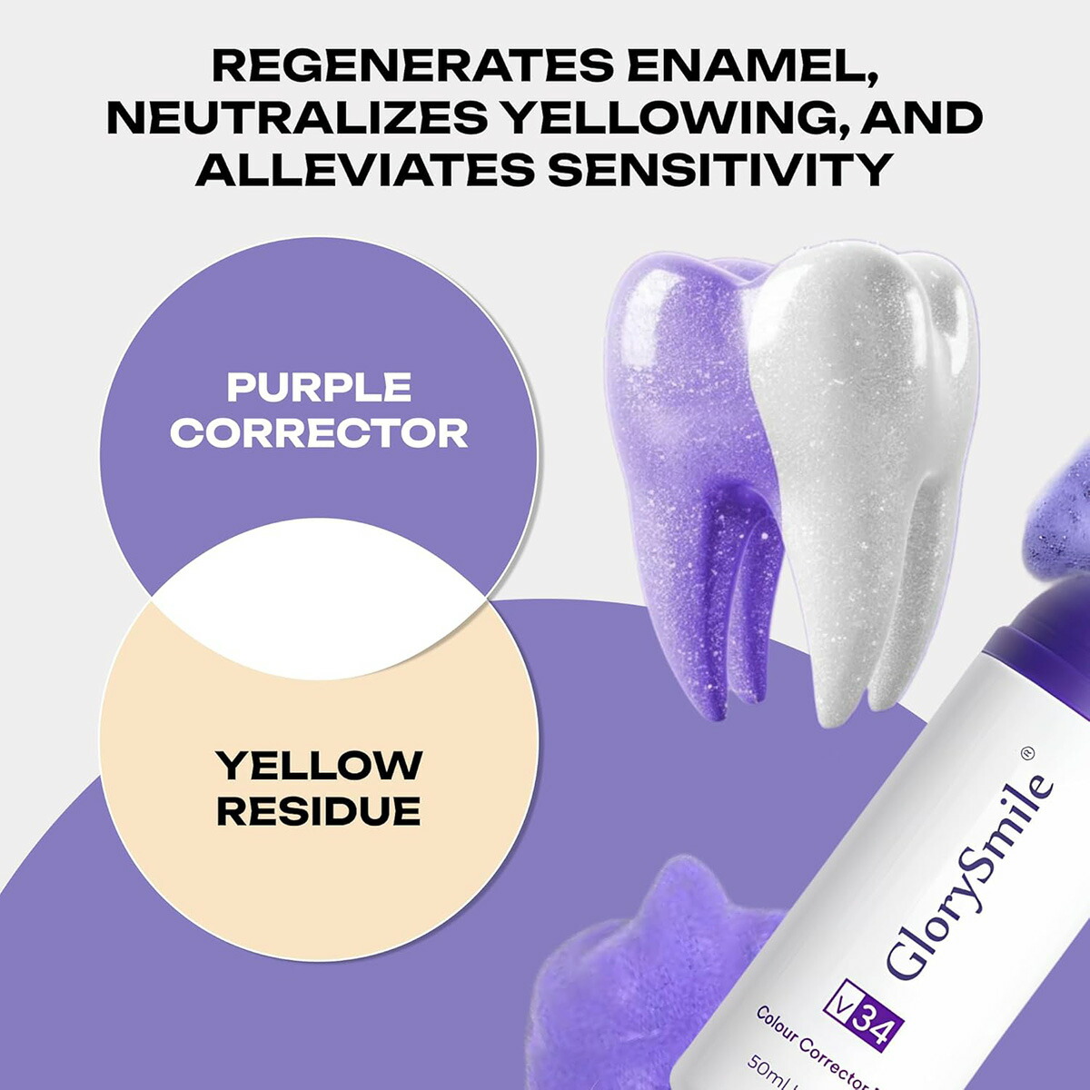 楽天市場】GlorySmile Purple Foam Toothpaste for Teeth Whitening